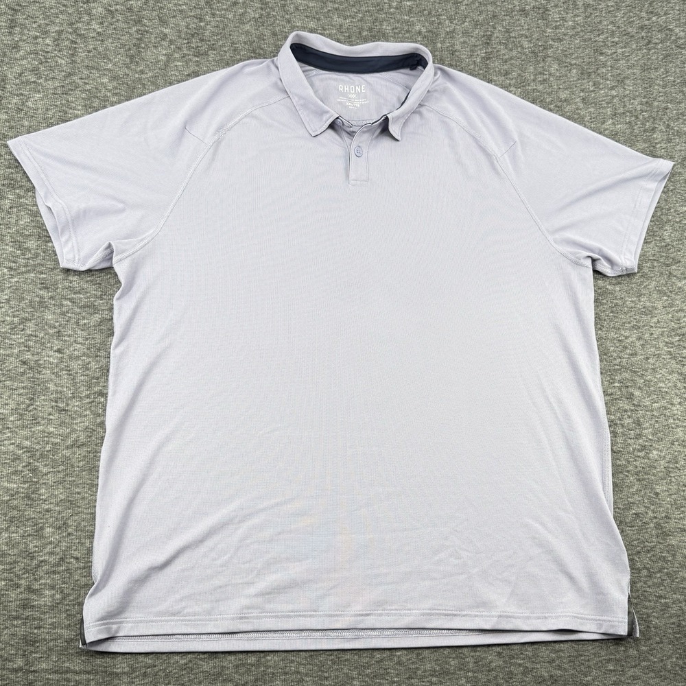 Rhone Delta Pique Polo Mens XXL Lavender Purple Performance Golf Stretch